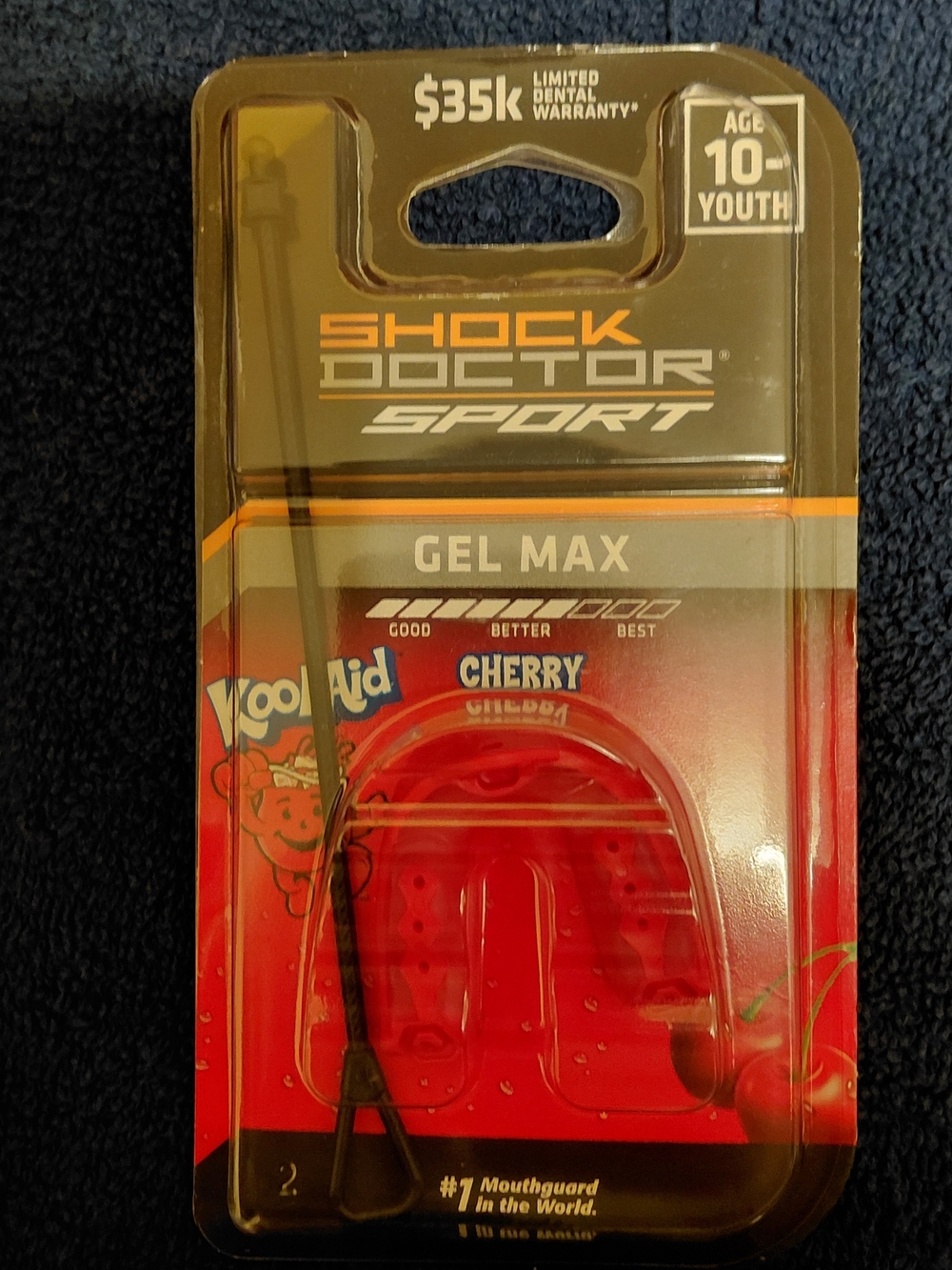 Shock Doctor Sport Gel Max Power Mouth Guard, Cherry 10- Youth #1 Mouthguard